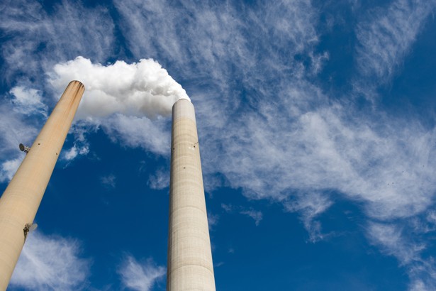 The smoke stacks at American Electric Po