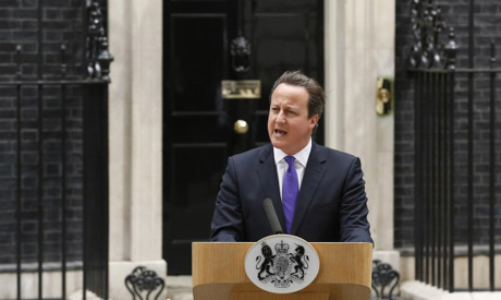 Britain's Prime Minister David Cameron speaks in front of 10 Downing Street, about the killing of a British soldier, in London May 23, 2013 (Photo: Reuters) 