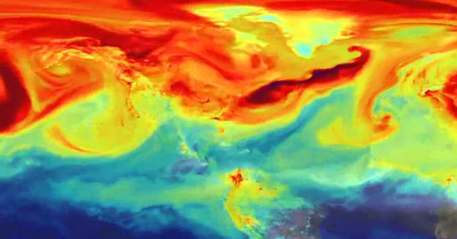 This image shows how carbon dioxide moves around the planet.