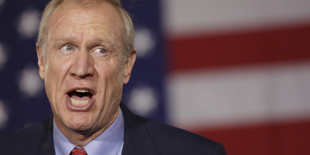 Gubernatorial Candidate Bruce Rauner Attends Election Night Gathering In Chicago