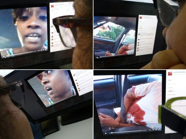 A combination of images show the dying moments of Philando Castile, a black man shot by Minnesota police after he was pulled over while driving. Mr. Castile’s girlfriend broadcast the scene on her Facebook page. Credit Agence France-Presse — Getty Images